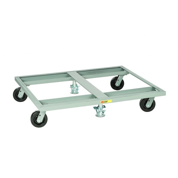 Pallet Dollies, 3600 lbs. Capacity, 6" Phenolic, 2 Floor Locks, Handle